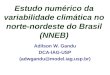 Estudo numérico da variabilidade climática no norte-nordeste do Brasil (NNEB) Adilson W. Gandu DCA-IAG-USP (adwgandu@model.iag.usp.br)