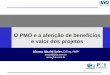 O PMO e a aferição de benefícios e valor dos projetos Alonso Mazini Soler Alonso Mazini Soler, D.Eng, PMP amsol@j2da.com.br  1