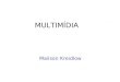 Mailson Kreidlow MULTIMÍDIA.  Multimídia é a combinação, controlada por computador, de pelo menos um tipo de media estático (texto, fotografia, gráfico),