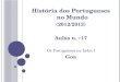 História dos Portugueses no Mundo (2012/2013) Aulas n. o 17 Os Portugueses na Índia I Goa