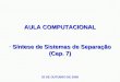 AULA COMPUTACIONAL - Síntese de Sistemas de Separação (Cap. 7) 20 DE OUTUBRO DE 2008