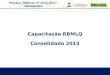 Plenária RBMLQ-I 2º Ciclo 2013 – Salvador/BA Capacitação RBMLQ Consolidado 2013