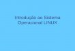 Introdução ao Sistema Operacional LINUX. Sistema Operacional Linux O Sistema Operacional é a interface entre o usuário e seus programas com o computador