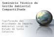 Seminário Técnico de Gestão Ambiental Compartilhada Tipificação das Atividades de Impacto Ambiental Local no Estado de Santa Catarina