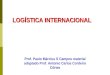LOGÍSTICA INTERNACIONAL Prof. Paulo Március S Campos material adaptado Prof. Antonio Carlos Cordeiro Côrtes