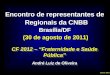 CF 2012 – “Fraternidade e Saúde Pública” André Luiz de Oliveira Encontro de representantes de Regionais da CNBB Brasília/DF (30 de agosto de 2011) (30