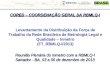 CORED – COORDENAÇÃO GERAL DA RBMLQ-I Levantamento da Distribuição da Força de Trabalho da Rede Brasileira de Metrologia Legal e Qualidade – Inmetro (FT_RBMLQ-I/2013)