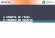 A POBREZA NO CEARÁ: O TAMANHO DO DESAFIO. Apresenta os números da pobreza no Ceará e lança proposta complementar para a redução da pobreza destinada a