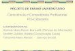 PROJETO DE ENSINO UNIVERSITÁRIO Consciência e Competência Profissional Pró-Cidadania COORDENADORAS: Alzinete Maria Rocon Biancardi (Ciências da Informação)