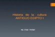 Historia de la cultura ANTIGUO EGIPTO I Mg. Jorge Andújar