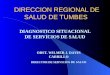 DIRECCION REGIONAL DE SALUD DE TUMBES DIAGNOSTICO SITUACIONAL DE SERVICIOS DE SALUD OBST. WILMER J. DAVIS CARRILLO DIRECTOR DE SERVICIOS DE SALUD