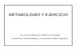 METABOLISMO Y EJERCICIO Dra. Roxana Reynoso. Cátedra de Fisiología Facultad de Ciencias Médicas. Universidad Católica Argentina