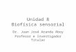 Unidad 8 Biofísica sensorial Dr. Juan José Aranda Aboy Profesor e Investigador Titular