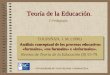 1 Teoría de la Educación Teoría de la Educación. TOURIÑÁN, J. M. (1996) Análisis conceptual de los procesos educativos «formales», «no formales» e «informales»