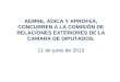 AEMRE, ADICA Y APROFEX, CONCURREN A LA COMISIÓN DE RELACIONES EXTERIORES DE LA CAMARA DE DIPUTADOS. 11 de junio de 2013