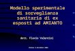 Verona 2 dicembre 2005 Modello sperimentale di sorveglianza sanitaria di ex esposti ad AMIANTO dott. Flavio Valentini