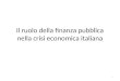 Il ruolo della finanza pubblica nella crisi economica italiana 1