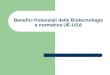 Benefici Potenziali delle Biotecnologie a normativa UE-USA