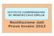 Restituzione dati Prove Invalsi 2012 ISTITUTO COMPRENSIVO DI MONTECCHIO EMILIA
