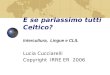 E se parlassimo tutti Celtico? Intercultura, Lingue e CLIL Lucia Cucciarelli Copyright IRRE ER 2006