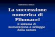 La successione numerica di Fibonacci il sistema di numerazione e sviluppo della natura MATEMATICA E REALTA