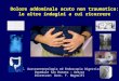 Dolore addominale acuto non traumatico: le altre indagini a cui ricorrere S.C. Gastroenterologia ed Endoscopia Digestiva Ospedale San Donato – Arezzo Direttore: