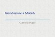 Introduzione a Matlab Gabriella Puppo. Che cosa è Matlab Matlab è §un linguaggio di programmazione §un ambiente di calcolo scientifico con routines altamente