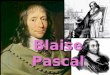 Blaise Pascal. Nato a Clermont nel 1623, ricevette la prima formazione scientifica e filosofica dal padre, magistrato, studioso di matematica e di fisica,