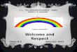 I. C. VIA GIOVANNI PALOMBINI - ROMA SCUOLA E. SALGARI Comenius Project A rainbow of friendship Classe II A Anno scol. 2012-2013 Welcome and Respect