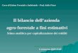 Corso di Estimo Forestale e Ambientale – Prof. Adele Finco II trimestre 2005-2006 Il bilancio dellazienda agro-forestale a fini estimativi Stima analitica