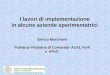 I lavori di implementazione in alcune aziende sperimentatrici Enrico Marchiani Pediatra- Pediatria di Comunità- AUSL Forlì e APeC