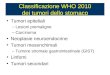 Classificazione WHO 2010 dei tumori dello stomaco Tumori epiteliali –Lesioni premaligne –Carcinoma Neoplasie neuroendocrine Tumori mesenchimali –Tumore
