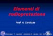 1 Istituto di Radiologia P. Cignolini - Università di Palermo – Dir. Prof. R Lagalla Elementi di radioprotezione Prof. A. Carcione