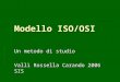 Modello ISO/OSI Un metodo di studio Vallì Rossella Carando 2006 SIS