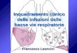 Inquadramento clinico delle infezioni delle basse vie respiratorie Francesco Leoncini