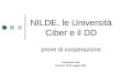 NILDE, le Università Ciber e il DD prove di cooperazione Seminario Ciber Pescara, 22-23 maggio 2007