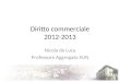 Diritto commerciale 2012-2013 Nicola de Luca Professore Aggregato SUN