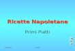 11/01/2007Panzeri1 Ricette Napoletane Primi Piatti