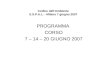 Codice dellAmbiente S.S.P.A.L. - Milano 7 giugno 2007 PROGRAMMA CORSO 7 – 14 – 20 GIUGNO 2007