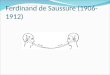 Ferdinand de Saussure (1906- 1912). Parole-chiave: monogenesi, sensismo, Principali protagonisti: E.Bonnot Condillac e Jean J. Rousseau > lingua primigenia