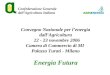 Confederazione Generale dellAgricoltura Italiana Convegno Nazionale per lenergia dallAgricoltura 22 - 23 novembre 2006 Camera di Commercio di MI Palazzo