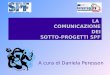 LA COMUNICAZIONE DEI SOTTO-PROGETTI SPF A cura di Daniela Peresson