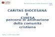 Percorso Equipe Caritas diocesana, 2006-2007 Roma, 11/14 marzo 2007 CARITAS DIOCESANA E CHIESA percorsi di animazione della comunità cristiana
