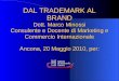 DAL TRADEMARK AL BRAND Dott. Marco Minossi Consulente e Docente di Marketing e Commercio Internazionale Ancona, 20 Maggio 2010, per: