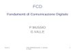 Turno 1FCD 2005/06 docenti P. Mussio, G.Valle 1 FCD Fondamenti di Comunicazione Digitale P.MUSSIO G.VALLE