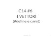 Piero Scotto - C141 C14 #6 I VETTORI (#define e const)