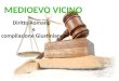Diritto Romano e compilazione Giustinianea. MEDIOEVO VICINO : cosa si intende ? Legame tra diritto Romano e Medioevo Vicino Civil Law : influenza del