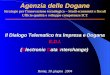 Agenzia delle Dogane Strategie per linnovazione tecnologica – Studi economici e fiscali Ufficio qualità e sviluppo competenze ICT Il Dialogo Telematico