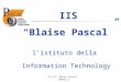 IL D.S. Marco Incerti Zambelli IIS Blaise Pascal listituto della Information Technology