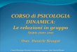 1 Corso di Psicologia Dinamica : Le relazioni in gruppo – Dott. Daniele Bisagni